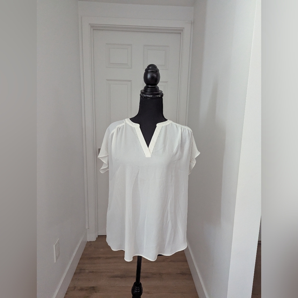 Banana Republic Elegant White Women's Top Size Small